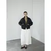 Saia Slimming Cintura Alta Mmc Dition 2026 Verão Nova Estilo Coreano Simples e Versátil Comprimento Médio Saia Evasê