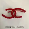 Pinza Avanzada Ankora Roja Agarre Rojo Internet Rojo 2024 Temperamento Pinza para Cabello Adorno para la Cabeza Combinación con Todo Pinza de Tiburón