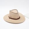 Chapéu de Cowboy Ocidental Masculino de Verão Cânhamo Em Relevo Guarda-sol de Viagem Chapéu Legal Chapéu de Sol Chapéu de Praia Chapéu de Equitação