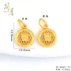 Pingente Banhado a Ouro que Preserva a Cor com Padrão de Janela e Design Floral para Boa Sorte e Prosperidade, Novo Estilo Chinês Acessório para Pulseira Colar DIY