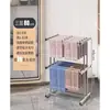 Secador de toalhas de piso para salões de beleza e cabeleireiros, instalação sem furos, haste para pendurar para secagem e armazenamento, toalheiro