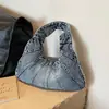 Bolsa de ombro jeans estilo coreano de celebridade da internet para mulheres, nova bolsa de axila casual da moda de nicho para o dia a dia, atacado transfronteiriço