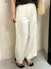 Pantalones casuales de cintura alta para mujer talla grande, pantalones cropped versátiles, pantalones rectos holgados de pierna ancha para verano 2026 para mujeres talla grande