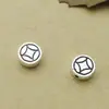 Accesorios de plata de ley S925 al por mayor Pulsera pequeña de cobre plateado tailandés cuentas accesorios lindos hechos a mano diy tejido