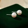 Pendientes de Plata de Ley S999 con Perlas Francesas para Mujer Otoño e Invierno Diseño de Nicho Pendientes de Sentido Avanzado Pendientes Nuevas Explosiones