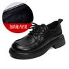 Mocasines de Piel de Vaca de Primera Capa con Punta Redonda y Cordones para Mujer 2025 Otoño Nuevo Lujo Accesible Patrón Agarrado a Mano Zapatos Planos de Boca Profunda Zapatos Pequeños de Cuero