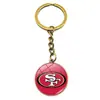 Joyería Transfronteriza Logo de Equipo de Fútbol Americano de la NFL Llavero de Piedra Temporal Colgante para Bolso Llave de Coche
