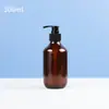 En Stock 300ml 500ml Botellas Boston Botellas de Plástico PET Botellas Dispensadoras de Champú Botellas de Gel de Ducha Tipo Prensa