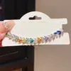 Pulsera de Estilo Palacio de Lujo Ligero con Zirconia y Resina, Diseño de Espiga de Trigo Cosida, Exquisita y Elegante, Moda Retro, Joyería de Gama Alta de Nicho