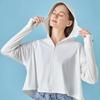 Un plátano con ropa de protección solar de seda de hielo para mujer, capa suelta transpirable, sombrilla anti-ultravioleta, abrigo delgado, ropa de protección solar al por mayor