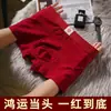 Calzoncillos tipo bóxer de algodón rojo para hombre, talla grande, 10A Antibacteriano, Algodón Puro, para el Año del Zodiaco
