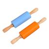 Rodillo para masa de hornear de 9 pulgadas, para pasteles, de silicona antiadherente, para harina de hornear