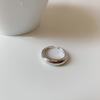 Anillo Plano Geométrico Minimalista para Mujer, Anillo Abierto Versátil Personalidad Mobius para Viajar al Trabajo, Anillo para Dedo Índice, Moderno