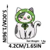 Nuevo parche de tela con bordado de gato de dibujos animados lindo, parche de tela decorativo autoadhesivo bordado por computadora de animal gato para bricolaje