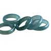 Anillo de jade azul hielo natural de grado A, anillo de jade, anillo redondo, anillo de cola para hombre y mujer, anillo para parejas
