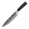 Amazon Transfronterizo Patrón Damasco Cuchillo de Chef Acero Inoxidable Juego de 10 Piezas Juego de Cuchillos Damasco