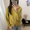Design de Senso de Estilo Coreano Cardigã Suéter com Capuz de Malha Waffle para Mulheres Moda Outono Inverno Peça Versátil de Tricô Hoodie Roupa Externa Top