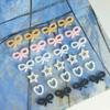 20 Guirnalda de puntos de perla sintética Parche de lazo de amor Conexión Pendientes hechos a mano DIY Material de accesorios de joyería