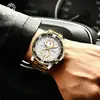 Nuevo Reloj para Hombre de Negocios, Reloj de Cuarzo Impermeable con Correa de Acero de Una Pieza, Reloj Luminoso Multifunción para Hombre, Reloj No Mecánico