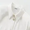 Comercio Exterior Europeo y Americano Otoño e Invierno Nueva Camisa Versátil para Mujer con Hombrera de Crepé de Manga Larga con Solapa