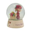 Bola de Cristal Luminosa Personalizada Desenho Animado Flor Fada Globo de Neve Decoração Criativa para Casa Desktop Artesanato de Resina Enfeites