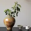 Nuevo Jarrón de Gres Estilo Chinoiserie, Adornos Cerámicos Retro Estilo Wabi-sabi para Hotel B&b, Decoraciones para Sala de Estar del Hogar, Macetas de Cerámica Antigua