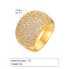 Anillo exagerado liso de acero inoxidable/cobre con circonita anillo moda para damas Hua Lanxin 237