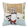 Feliz Navidad Viejo Barba Blanca Gnomo Piel de Durazno Encriptada Terciopelo Decoración del Hogar Cojín de Sofá Almohada ZT420