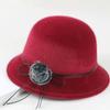 Sombrero para Mujer Primavera y Otoño Sombrero para Mujer de Mediana Edad y Anciana Sombrero de Madre Sombrero de Pescador Cálido de Invierno Sombrero de Cubo para Mujer de Mediana Edad