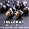 Tao Cortado Obsidiana Dorada Cuentas Sueltas Pulsera DIY Cuentas con Cuentas Semiacabadas Cuentas de 8 mm Accesorios para Pulsera de Jade Natural