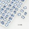 Set de 10 Piezas de Pedrería Octagonal Pequeña para Uñas Dongzhou, Mini Pedrería Octagonal Irregular de Cristal K9 con Base Puntiaguda 6*8, Cristal Dongzhou