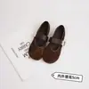 Zapatos Mary Jane retro de tacón bajo con estampado de leopardo para mujer, nuevo estilo otoño 2026, mocasines poco profundos de suela blanda, zapatos Birkenstock de gamuza