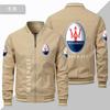 Chaqueta deportiva de primavera y otoño 2023 para hombre, fina, de comercio exterior, talla europea, con cremallera, color liso, con etiqueta de coche, informal, para exteriores
