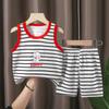 Chaleco de algodón para niños, traje de verano para niños y niñas, pantalones cortos, ropa de verano, ropa de bebé, ropa infantil al por mayor, 2024