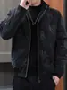 Chamarra de Plumas Enbu para Hombre para Otoño e Invierno, Casual Versátil Moderna de Color Sólido con Cuello Alto, Abrigo Grueso de Plumas de Pato Blanco