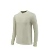 Camiseta de Algodón Mercerizado para Hombre Otoño Nuevo Cuello Redondo Manga Larga de Algodón Camiseta Base Cálida para Hombre Primavera 2025