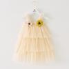 Nova Saia de Bolo Infantil Super Fada Saia de Malha Flor Puff Saia Aniversário Bebê Fotografia Vestido Slip Saia