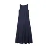 Vestido Estilo Old Money Wanwei para Mujer Verano 2026 Nuevo Diseño con Tirantes Retorcidos y Textura Plisada Vestido Largo M0014