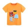26 Camisetas para Niños Estilo Europeo y Americano, Camisetas con Estampado de Dibujos Animados para Niños Pequeños, Tops de Algodón Tejido de Verano con Cuello Redondo para Niños, Venta al por Mayor