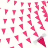 Bandeirinhas Triangulares Rosa Amazon Pe Transfronteiriças Decorações de Festa de Aniversário Banner de Festa de Inauguração 10,2m Bandeirinhas