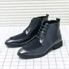 Botas de couro de alta qualidade, bloqueio de cores, de cano alto com zíper e cadarço, estilo business formal, tamanho grande, importadas, nova moda outono e inverno 2024