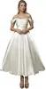 Vestido de Cetim Ombro a Ombro para Comércio Exterior e Vendas Transfronteiriças, Adequado para Noivado, Casamento, Festa de Noiva, Banquete e Vestido de Noite