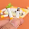 Yqt Cabeza de Cigarrillo Artificial Dulce Escena en Miniatura Juguete de Comida Pegamento de Crema Accesorios de Resina DIY Imán para Refrigerador Adornos de Escritorio