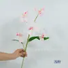 Flores Artificiales para Decoración de Bodas, Arreglo de Escena para Salón de Bodas, Arreglos Florales de Techo y Piso, Tallo Único de Orquídea Phalaenopsis Impreso en 3D de 5 Cabezas