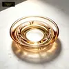 Cenicero multicolor de cristal, adecuado para salas de estar en casa, cenicero para puros, cenicero único de estilo europeo para oficinas