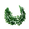 2m Cable de Hierro Artificial Vid Grande Vid Decorativa Tubo de Vid Envuelta Vid de Flores Planta Verde Hojas de Techo Hojas Verdes de Plástico