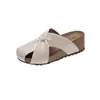 Pantuflas Gruesas de Verano para Exteriores 2026, Moda Nuevo Estilo Caladas de Punta Cerrada, Sandalias de Cuña para Playa