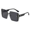 Gafas de Sol de Moda Cuadradas sin Montura de Marco Grande con Protección UV, Parasol, Estilo Trendy Europeo y Americano, Gafas de Sol de Lujo Ligero para Mujer, Degradado