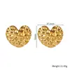 Pendientes Europeos y Americanos Estilo Ins Corazón Asimétrico Simple Que No Se Desvanecen, Lujo Accesible, Joyería Retro Elegante y de Gama Alta