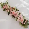 Novas Flores Artificiais da Amazon, Flores Artificiais, Fileiras de Rosas, Flores para Encosto de Cadeira de Casamento, Tiras de Flores para Mesa de Jantar, Decorações de Flores para Porta de Espelho